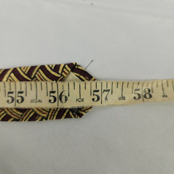 2 Tom James Floral & Geometric Silk Ties Made in The USA - Picture 9 of 10